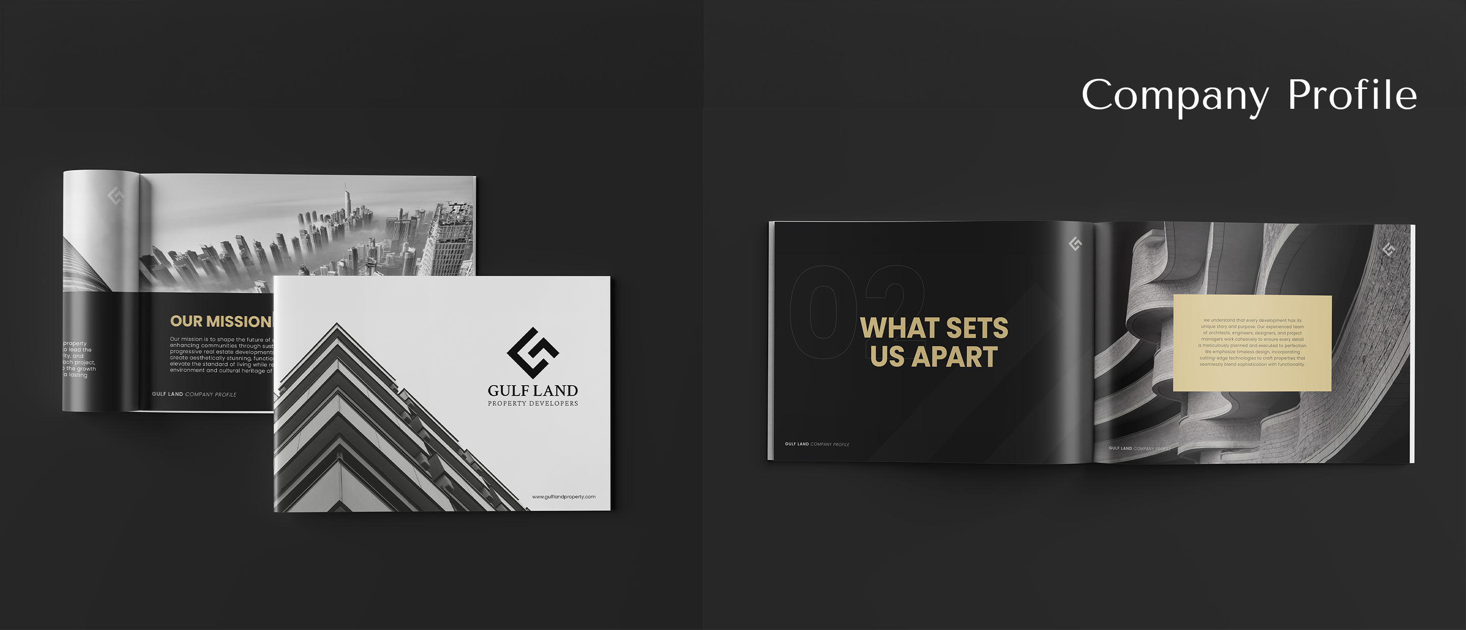 Gulf Land company profile cover and complete editorial spread presentation